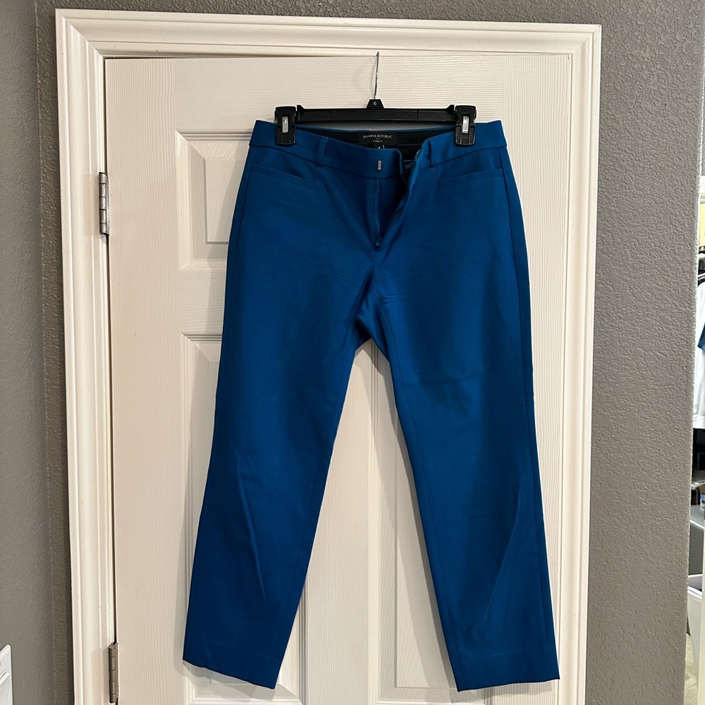 Banana Republic Blue Chinos with Straight Leg Cut
